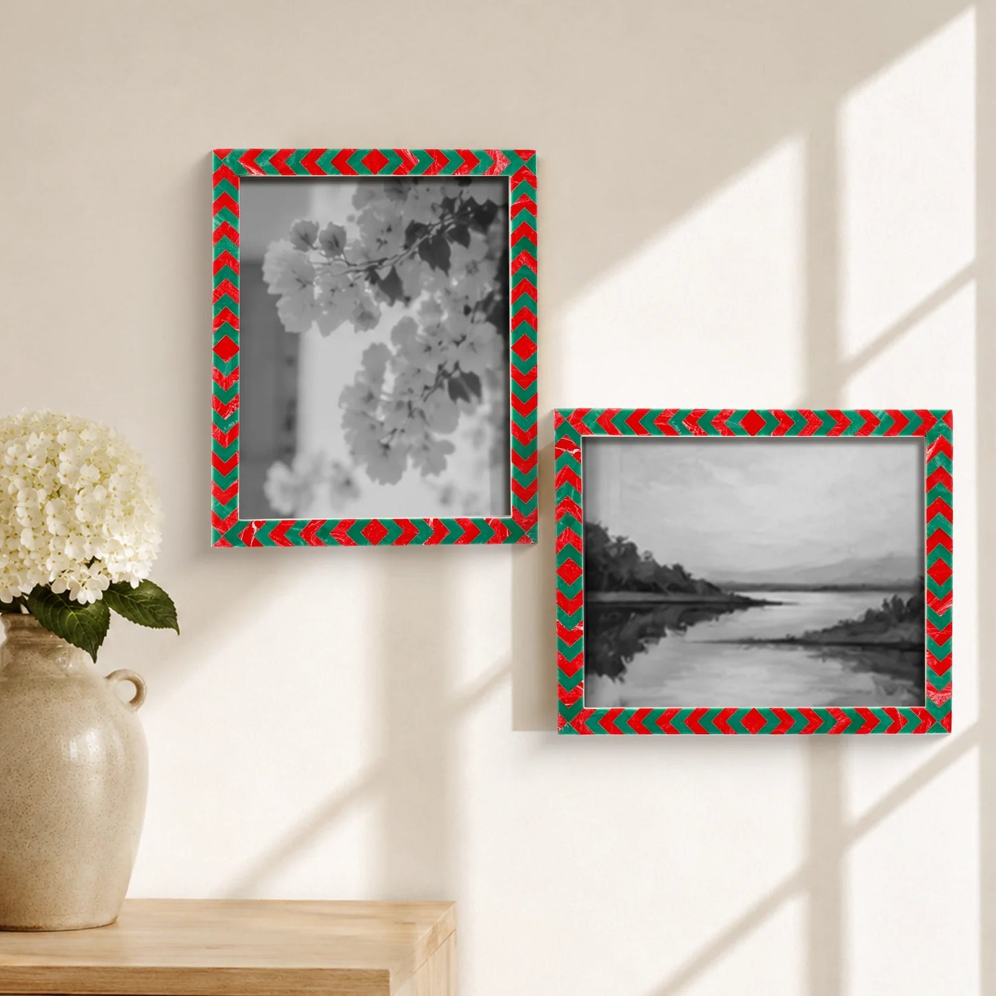 Picture Frame Lisbon Gems Collection Resin Inlay Multi-Color – 3 sizes (Pack of 2)