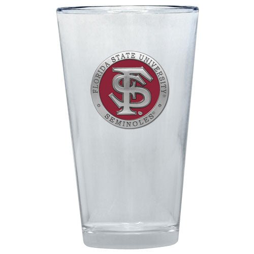 Florida State University FS Logo Pint Glass, 16 oz