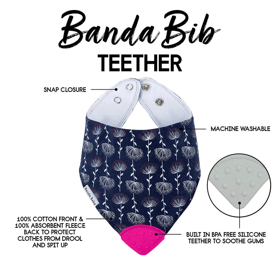 Banda Bib with Teether Attached  - Various Colors