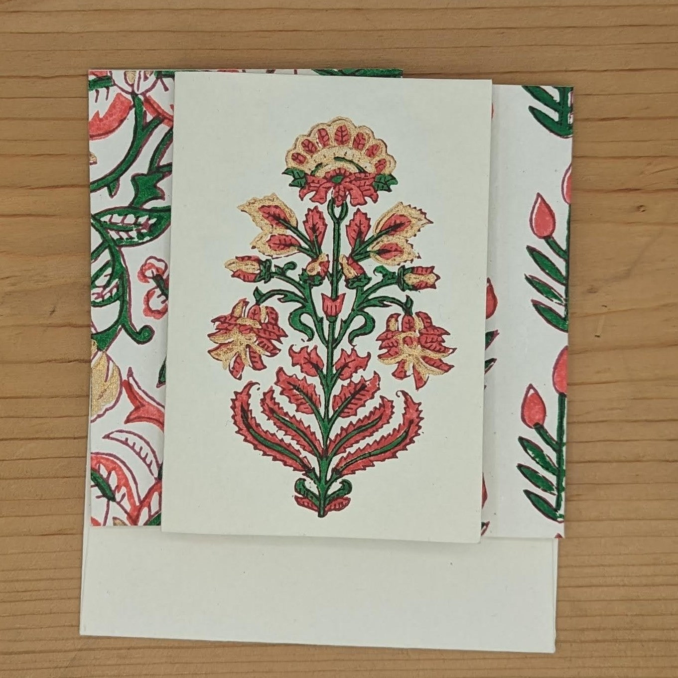 Pomegranate & Green Holiday Card Set