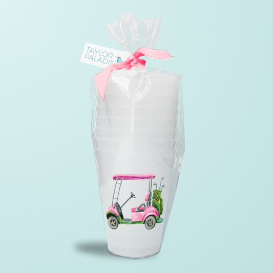 Golf Cart Frosted Cups