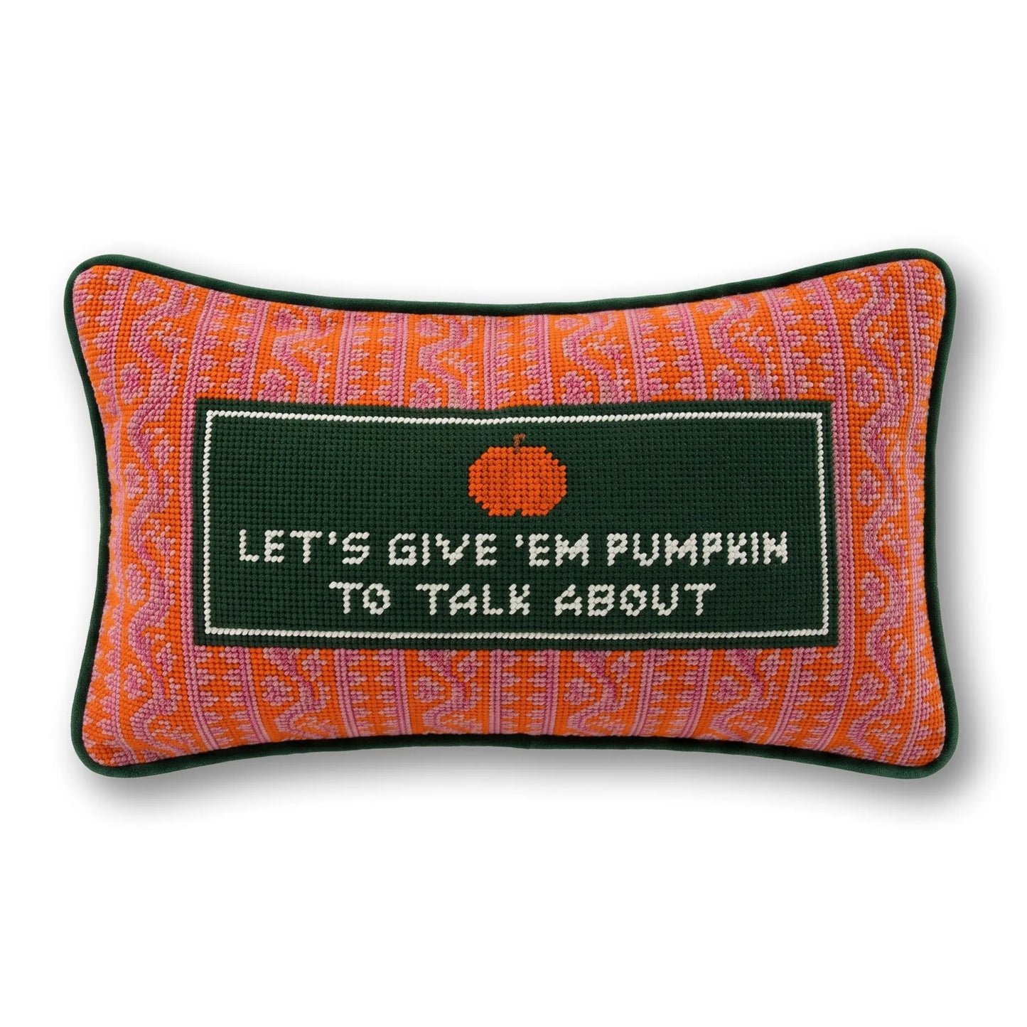 Pumpkin To Talk About Needlepoint Pillow