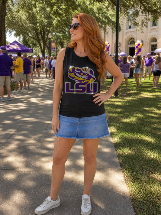 Louisiana State University Tiger Eye Black Tank Top