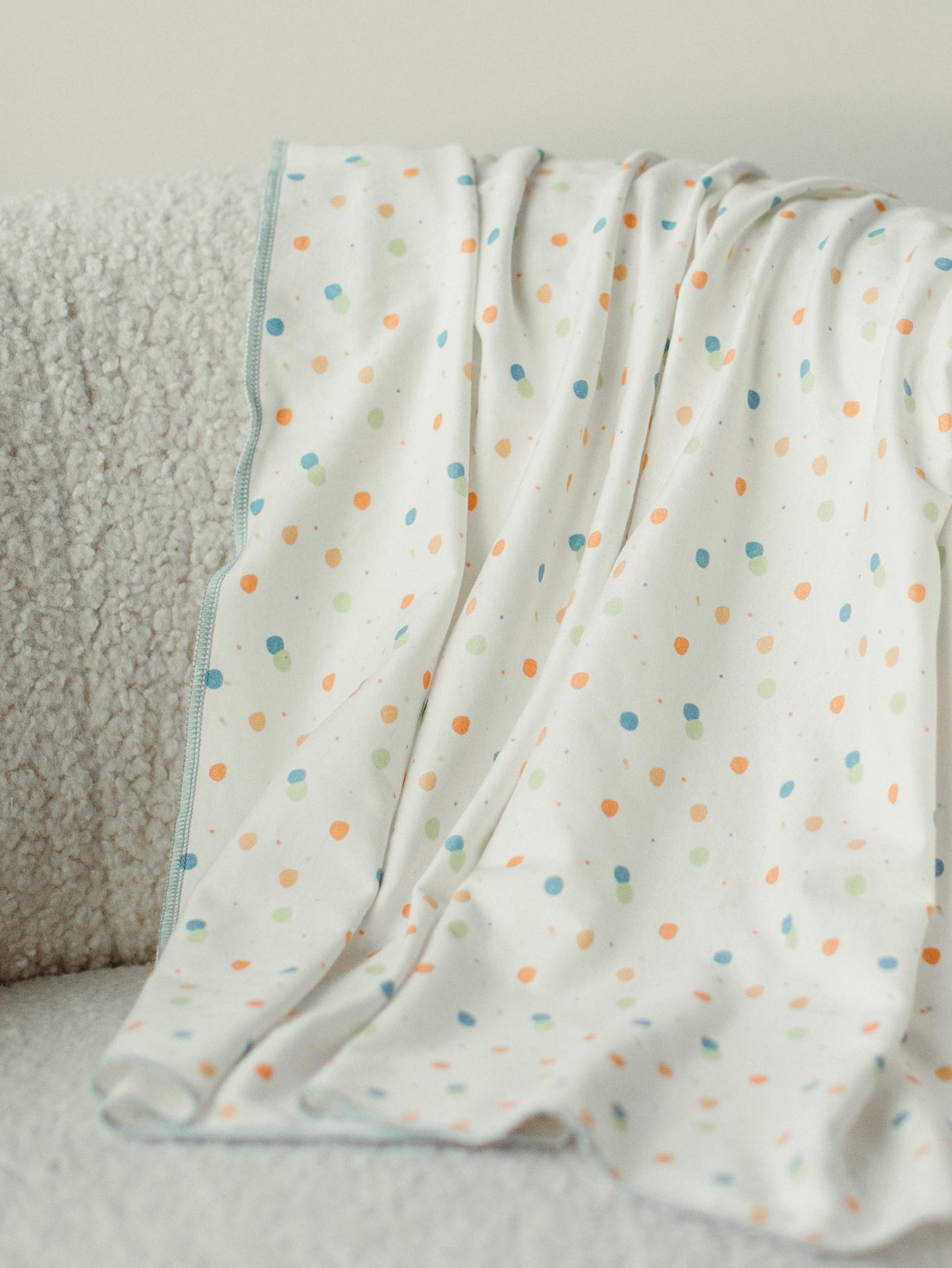 Receiving Blanket - Blue Dots