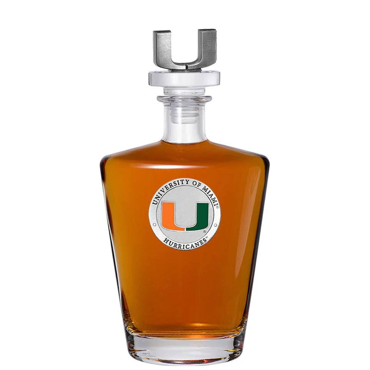 Miami Hurricanes Royal Decanter w/ 3D Top