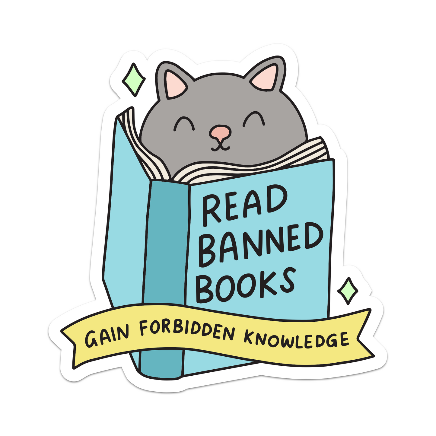 Read Banned Books Vinyl Sticker - Brights Edition