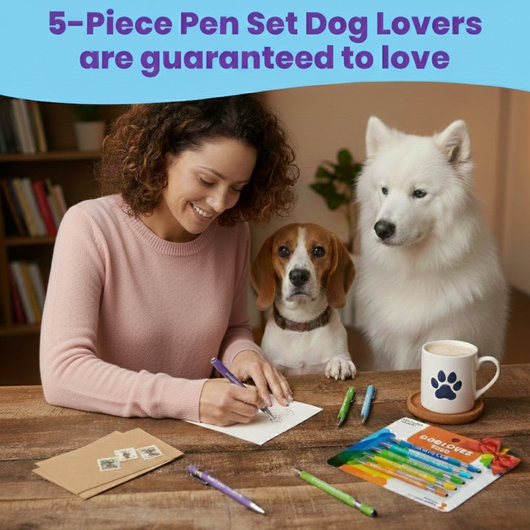 Dog-Themed Stylus Pen Set: 2 pcs. Dog Lover