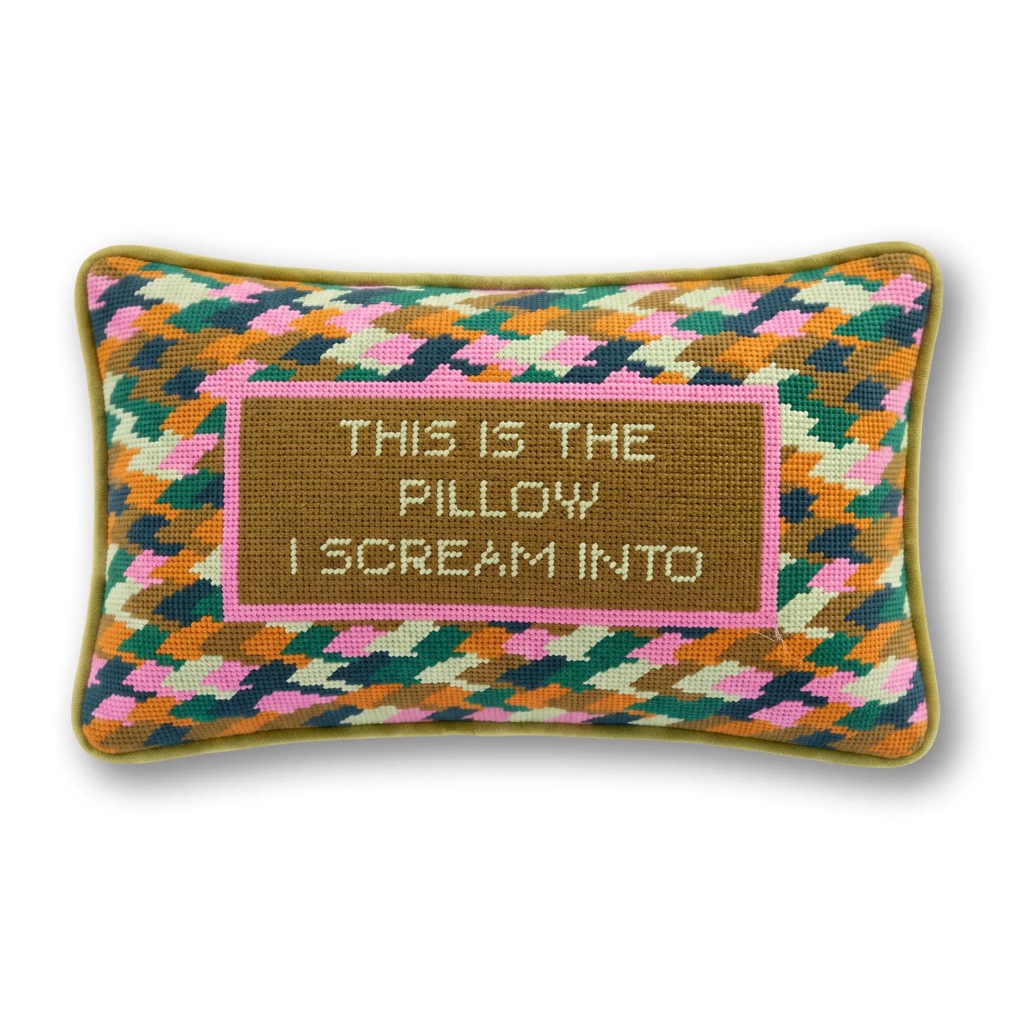 Scream Needlepoint Pillow