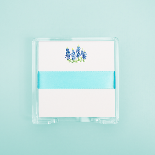 Bluebonnets Field Square Desk Set