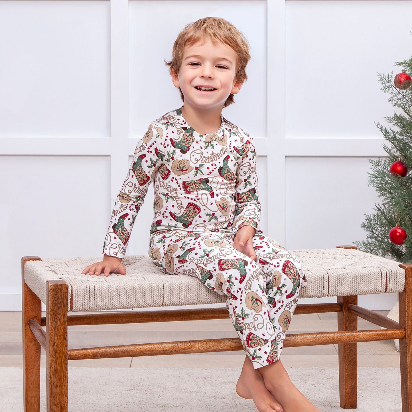 Western Christmas Pajamas for Kids – Bamboo Holiday PJs