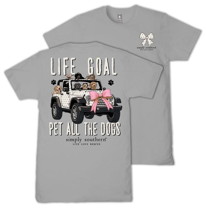 Life Goal - Pet All The Dogs - Off Road Vehicle - Pink Bow - S26 - SS - YOUTH T-Shirt