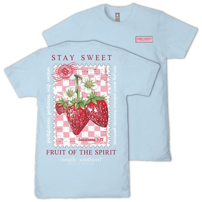 Stay Sweet Fruit Of The Spirit - Strawberries - Galatians 5:22 - S26 - SS - YOUTH T-Shirt