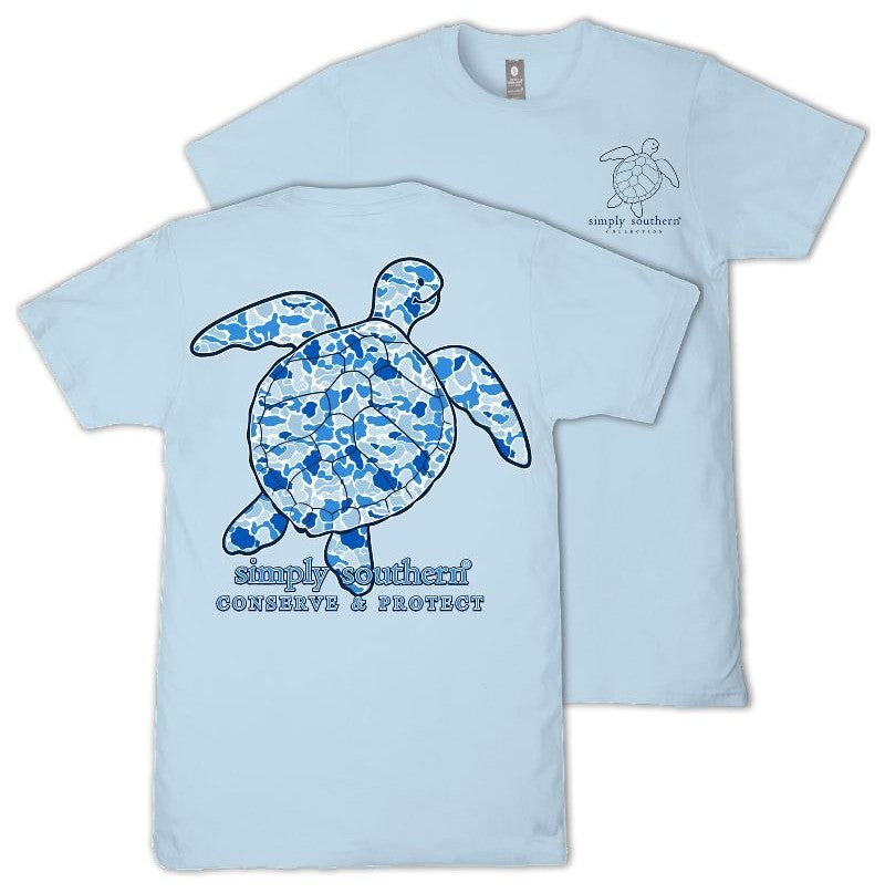 Blue Camo - Turtle - Conserve & Protect - S26 - SS - YOUTH T-Shirt