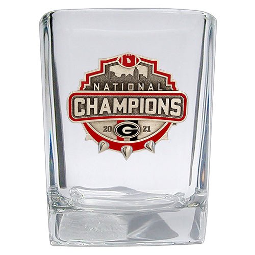 Georgia Bulldogs National Champions 2021 Spike Logo Square Shot