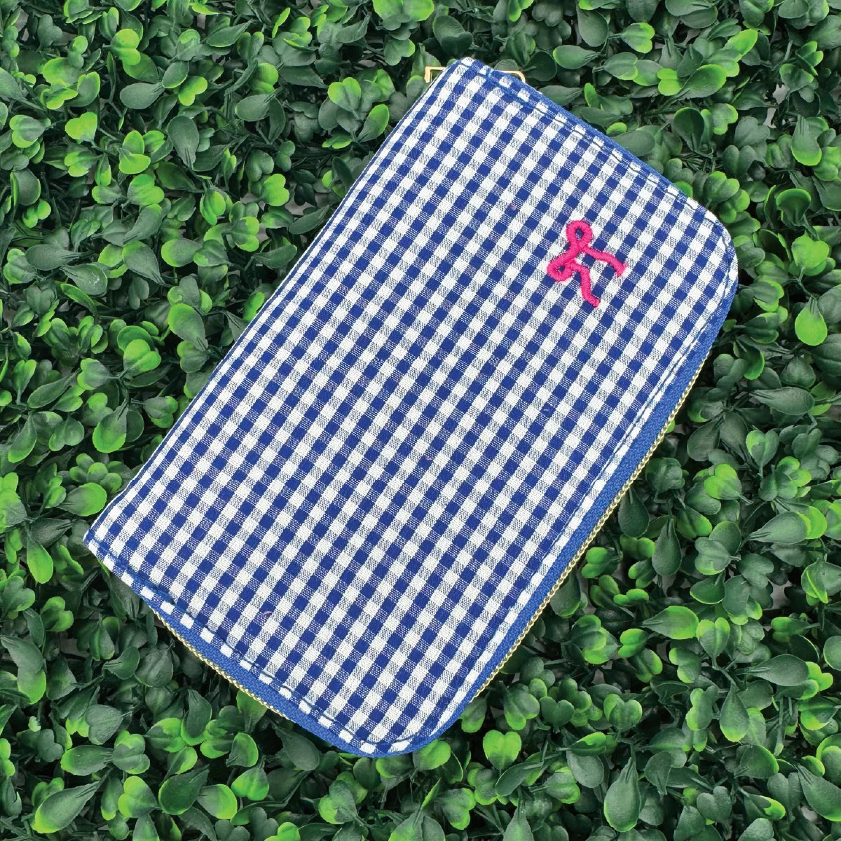 Simply Southern® Gingham Manicure and Brush Kit: Royal