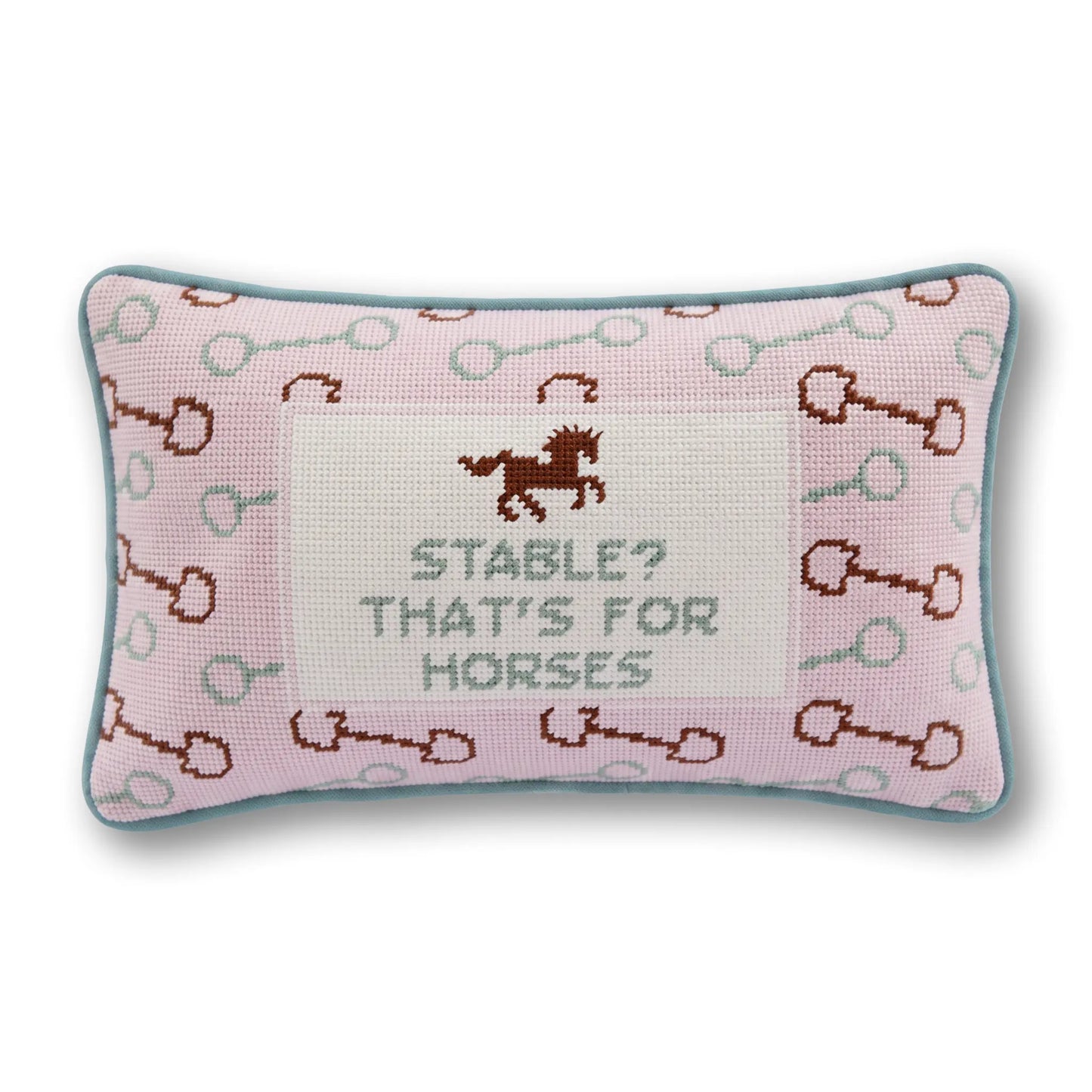 Stable Needlepoint Pillow