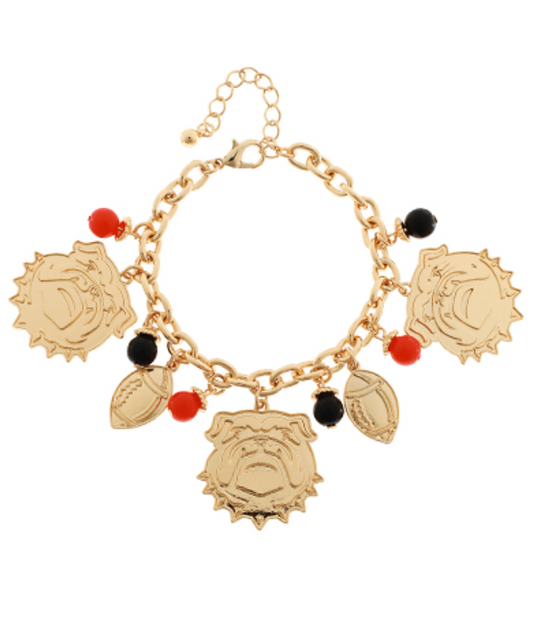 Bulldog Charm Bracelet (Gameday Accessory)