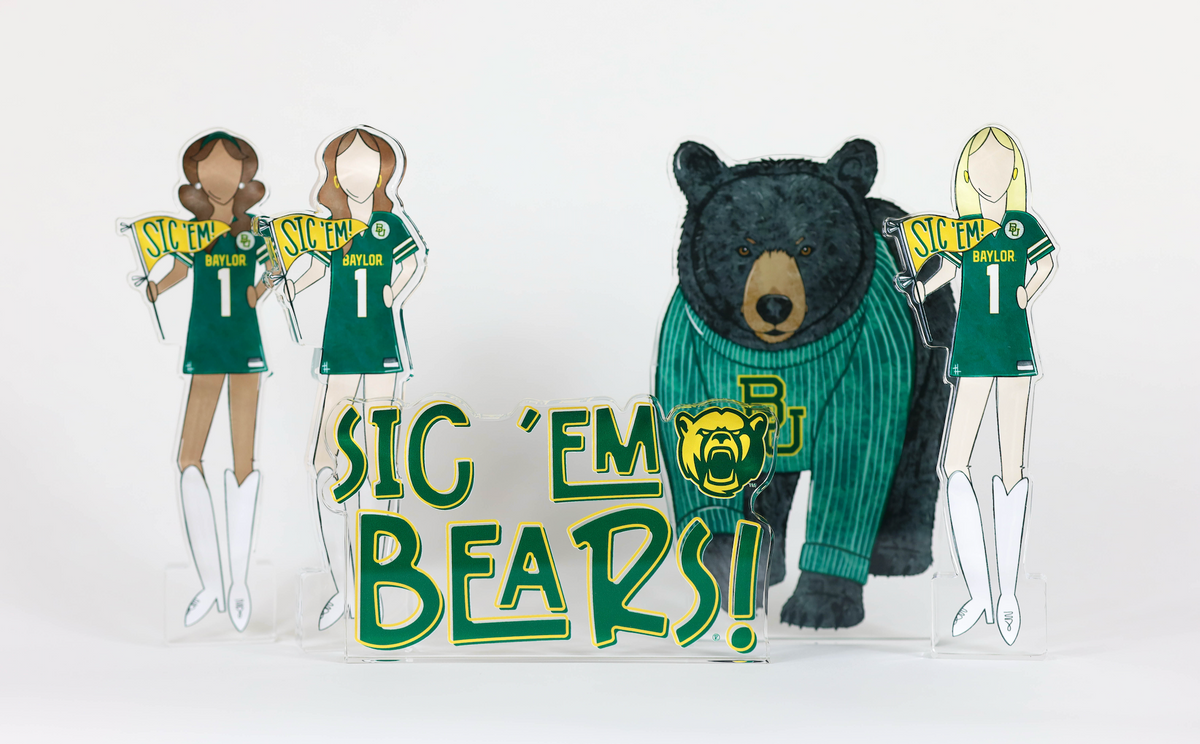 Baylor Bear Acrylic Block Shelfie