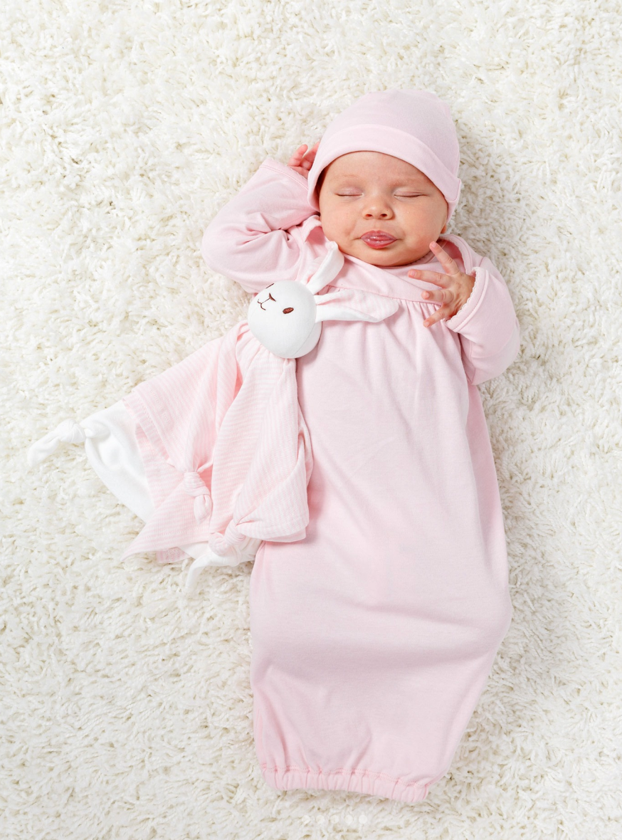 Lovey Bunny Blanket Friend - Pink Stripe