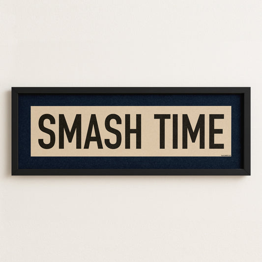 Framed Smash Time Pickleball Art Scroll Sign
