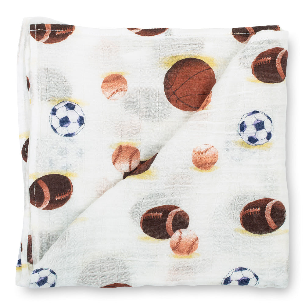 Go Sports! Baby Muslin Swaddle Blanket
