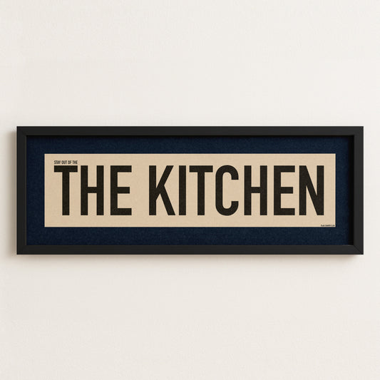 Framed Stay Out Of The Kitchen Pickleball Art Scroll Sign