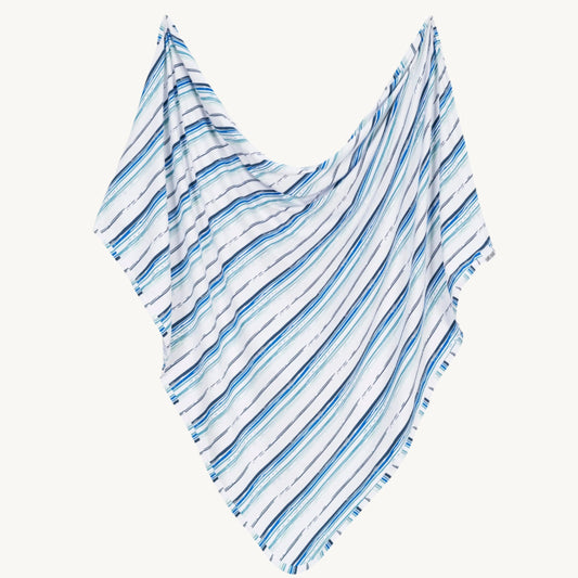 Forever Swaddle Blanket - Ocean Stripe