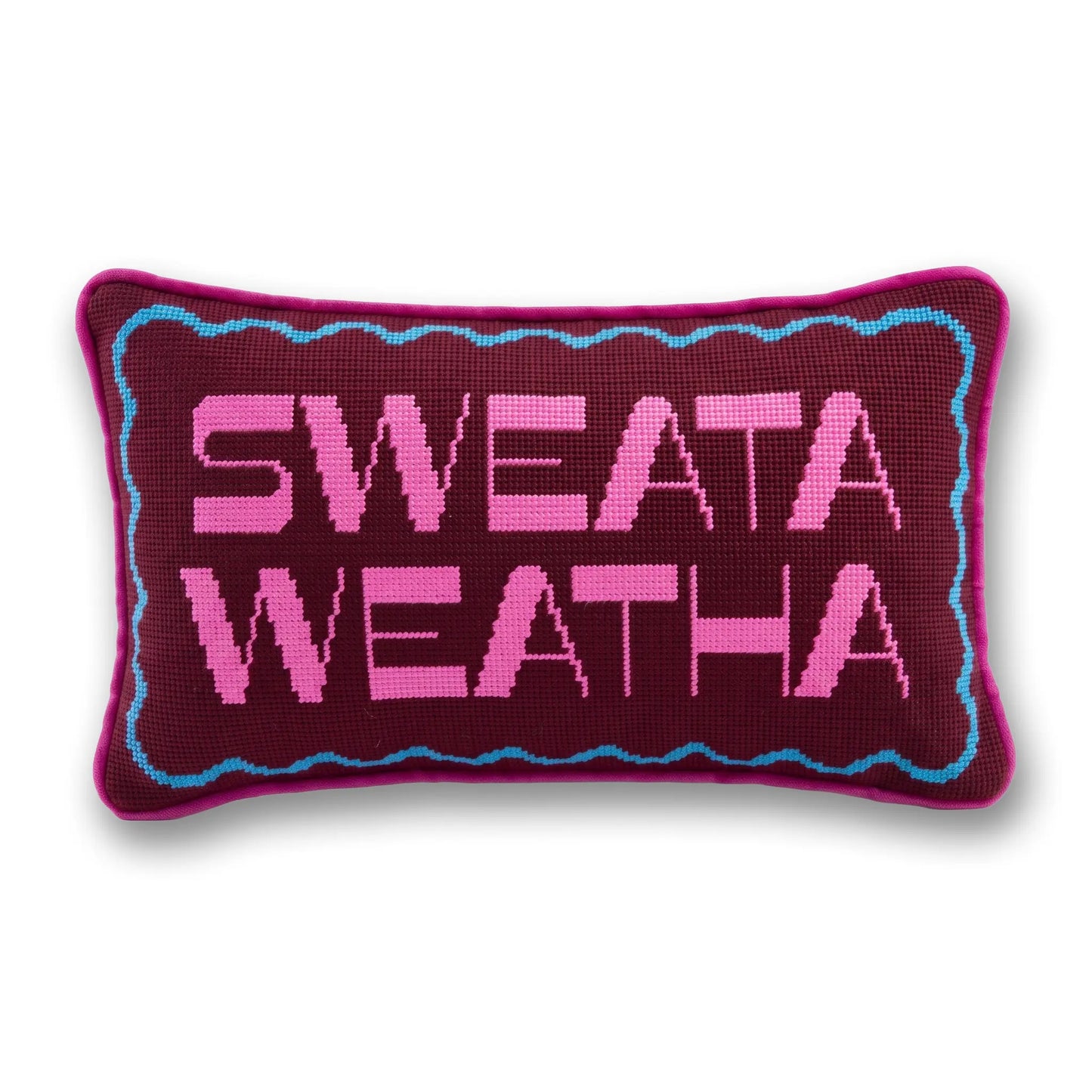 Sweata Weatha Needlepoint Pillow