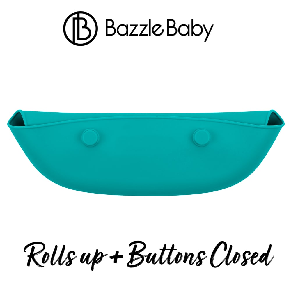 Foodie® Roll Up & Button Closed Bib 2-Pack: All Silicone