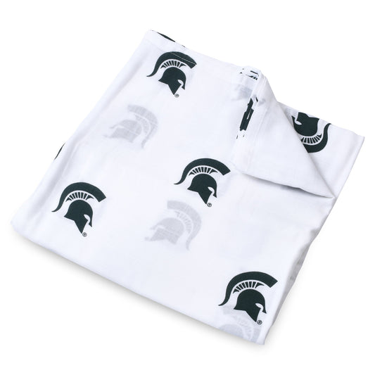 Michigan State University Spartans Muslin Swaddle Blanket – Soft Breathable Baby Blanket | Officially Licensed MSU Gift