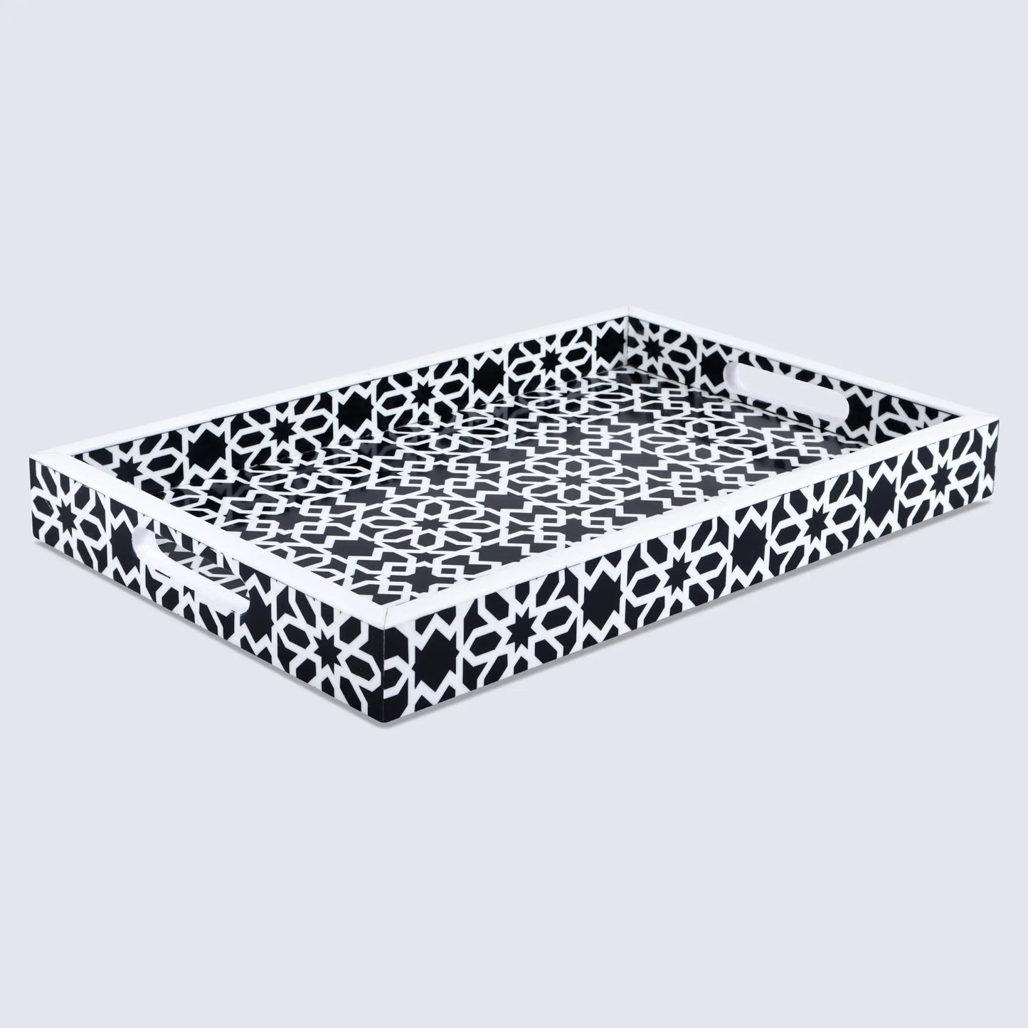 Decorative Tray 17"x11" 12"x12" Shiraz Ottoman Coffee Table