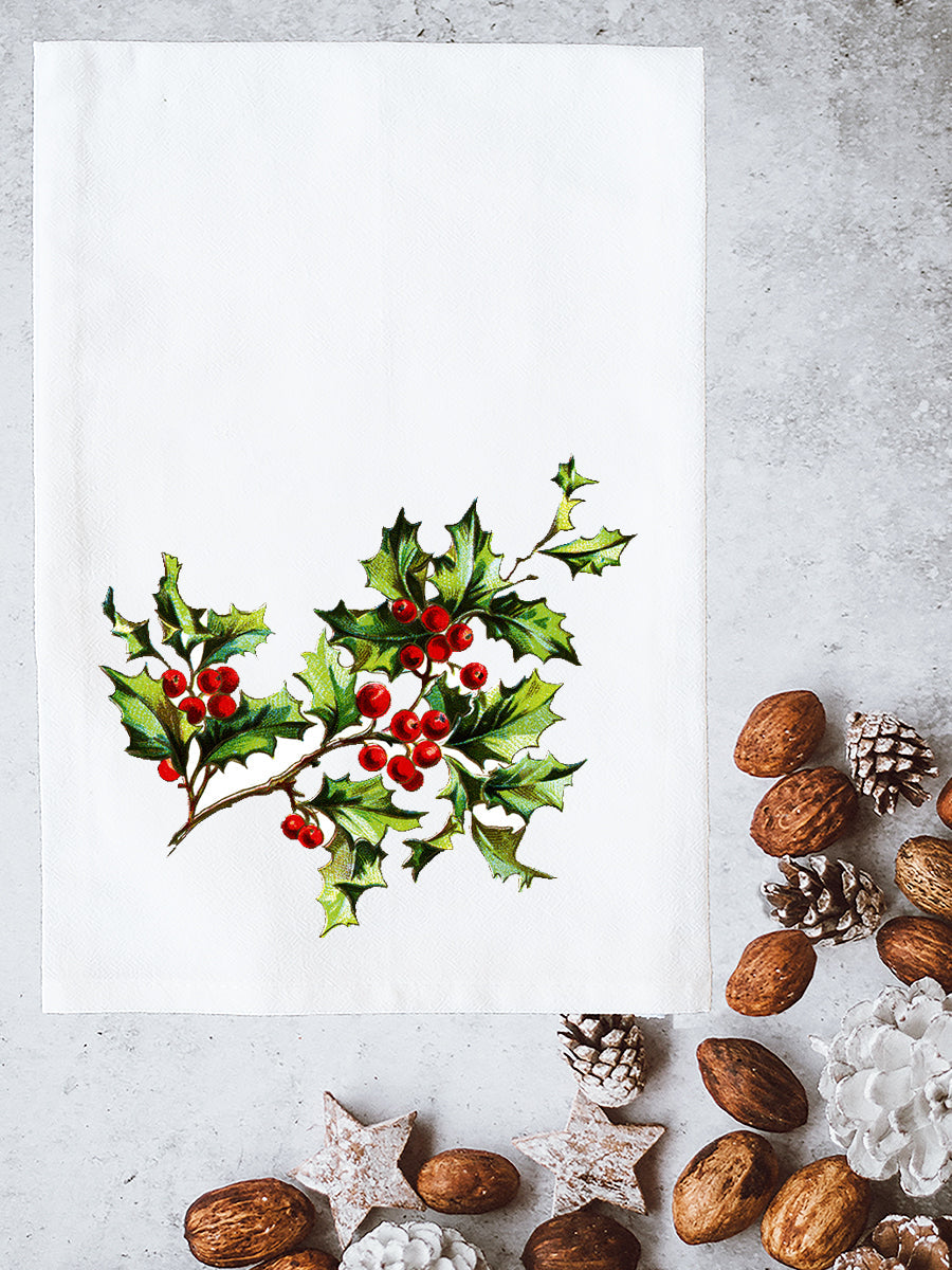 Christmas Holly Kitchen Towel