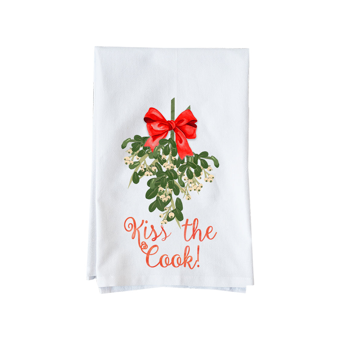 Kiss The Cook Mistletoe Kitchen Towel