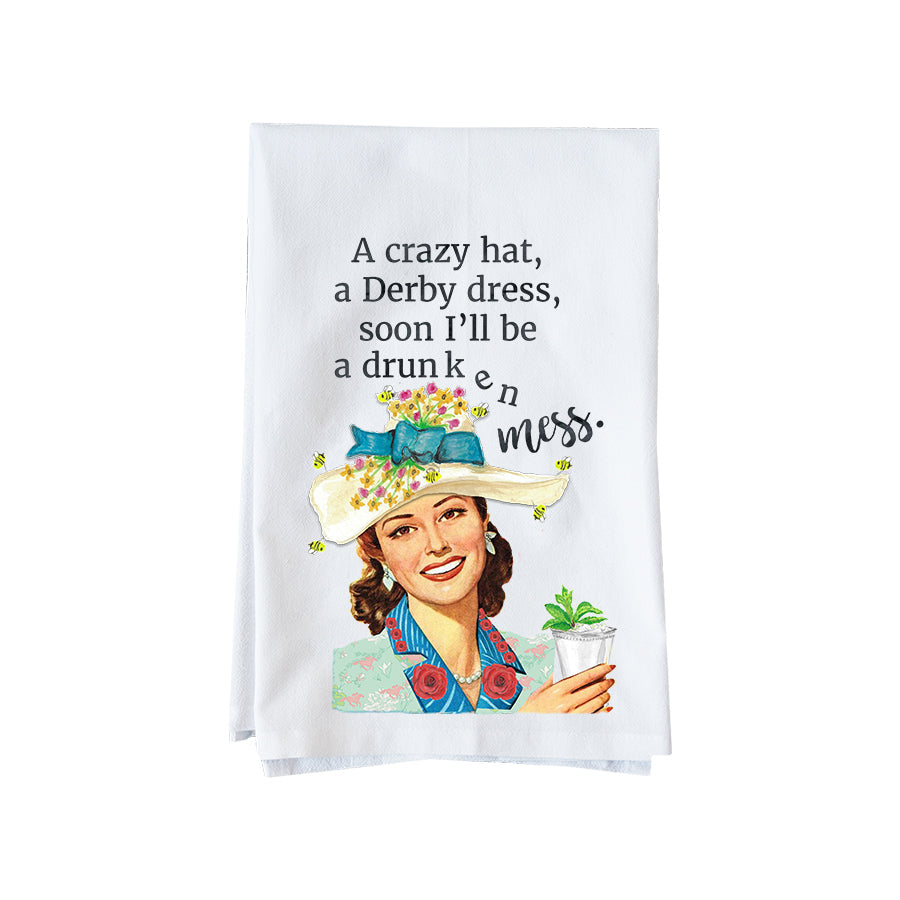 A Crazy Hat... Derby Kitchen Towel