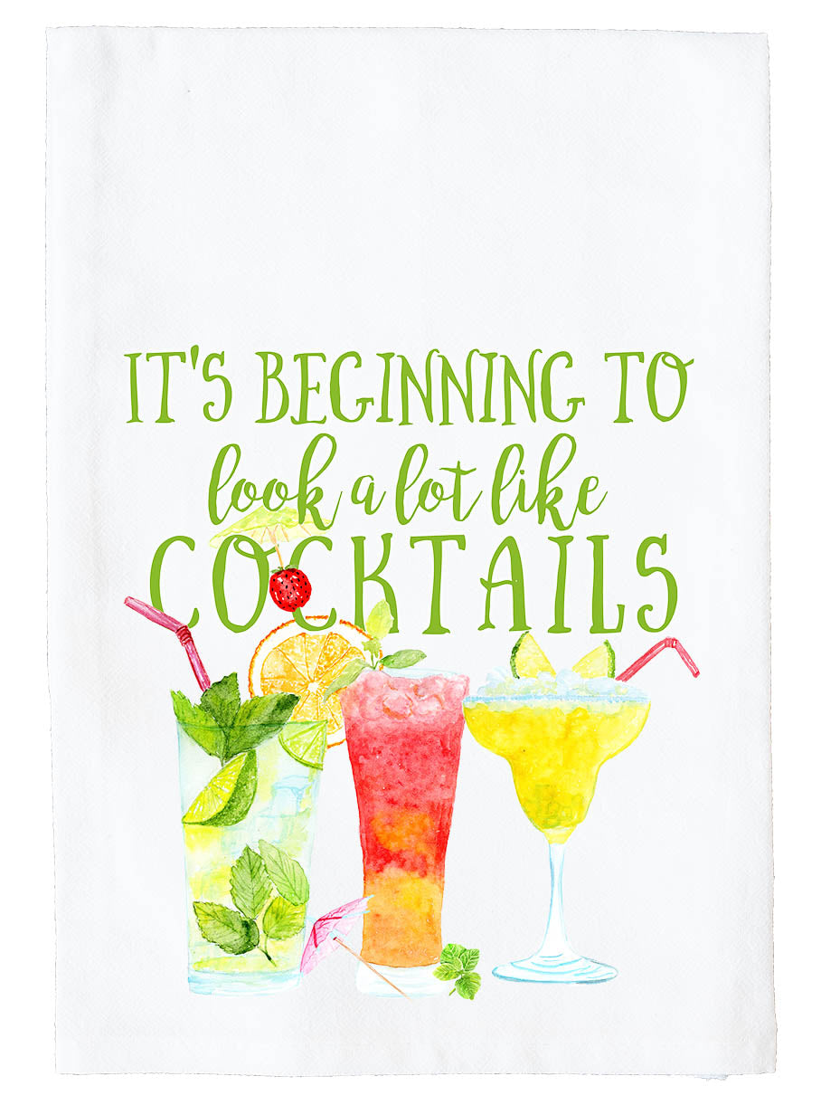 It's Beginning to Look a Lot Like Cocktails Kitchen Towel