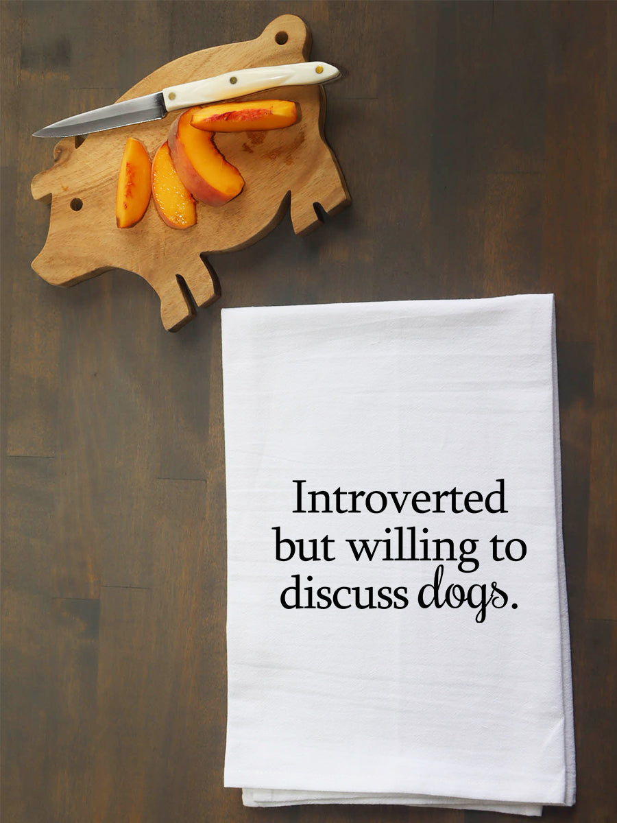 Willing to Discuss Dogs Kitchen Towel