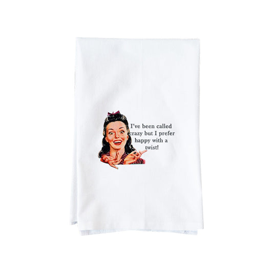 Happy With A Twist Kitchen Towel