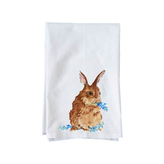 Bunny in Bluebonnets Kitchen Towel