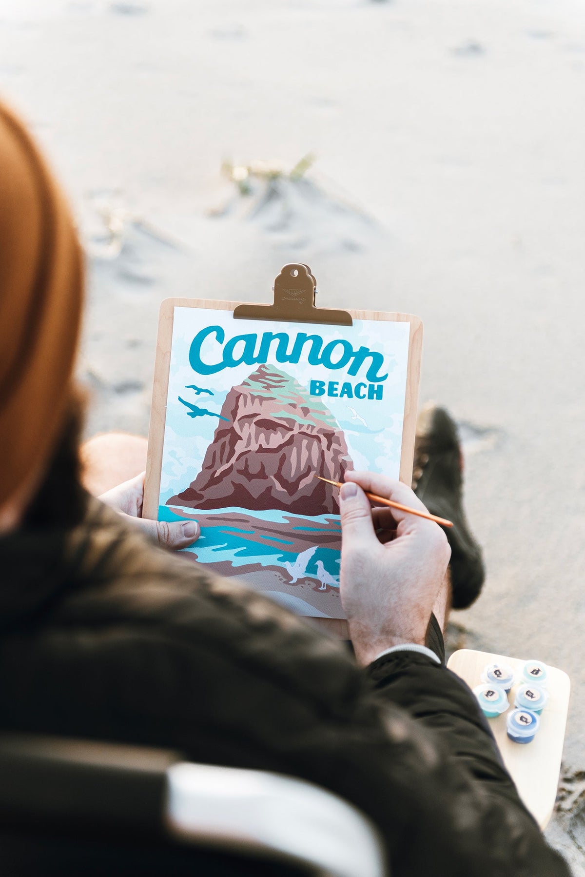 Haystack Rock at Cannon Beach | 8x10 paint-by-number kit