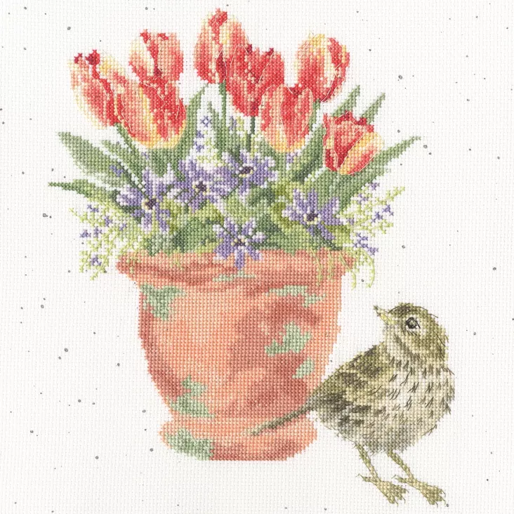 The Meadow Pipit Counted Cross Stitch Kit by Bothy Threads XHD156
