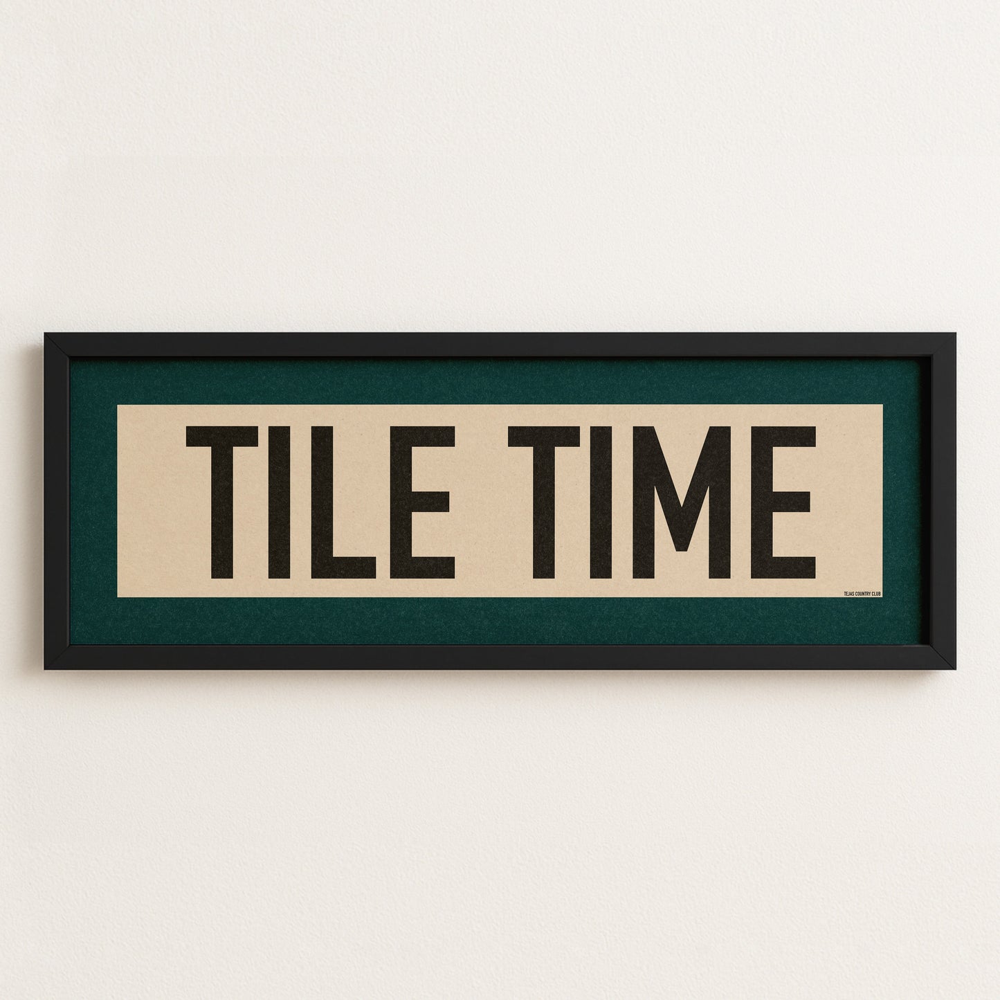Framed Tile Time Mahjong Art Scroll Sign