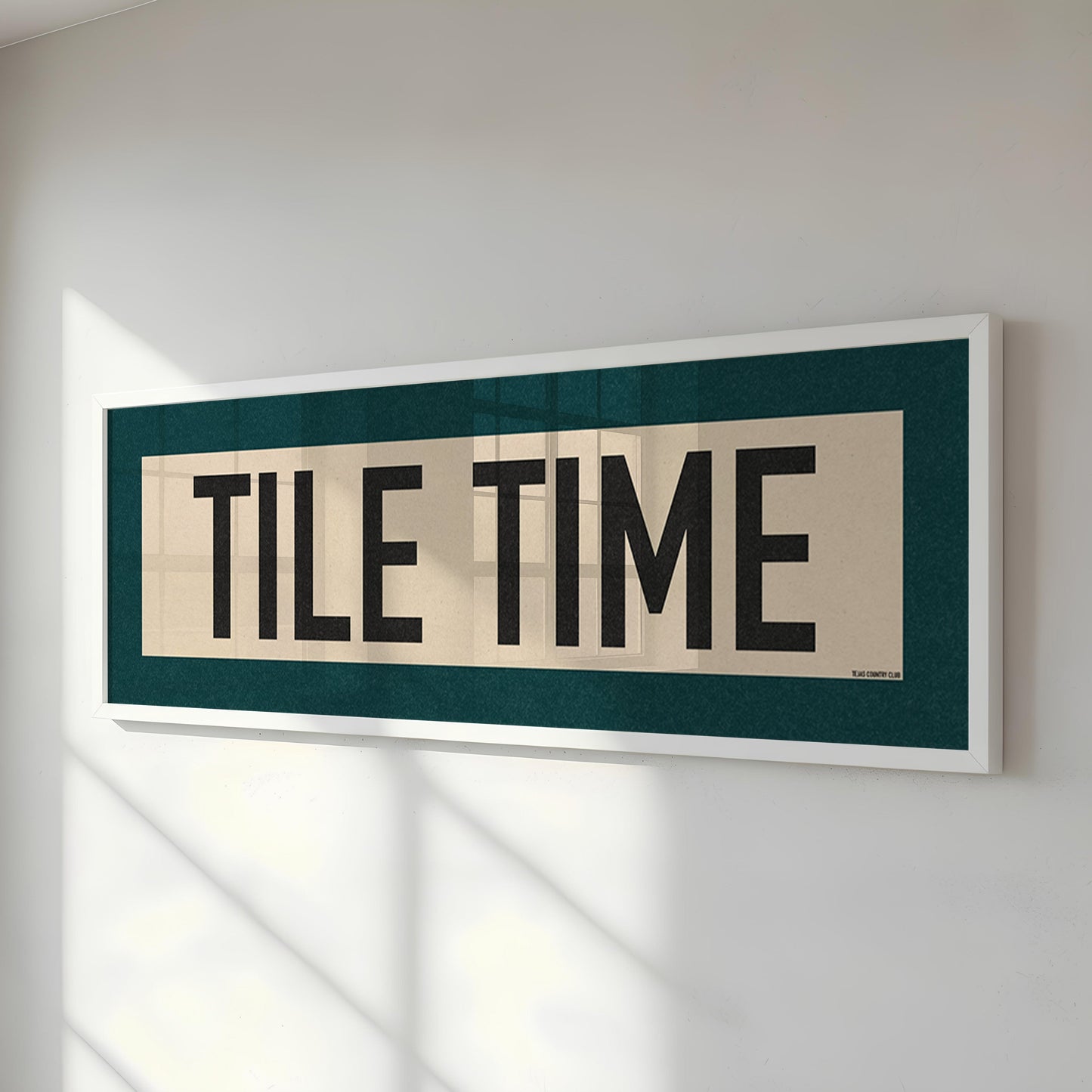 Framed Tile Time Mahjong Art Scroll Sign