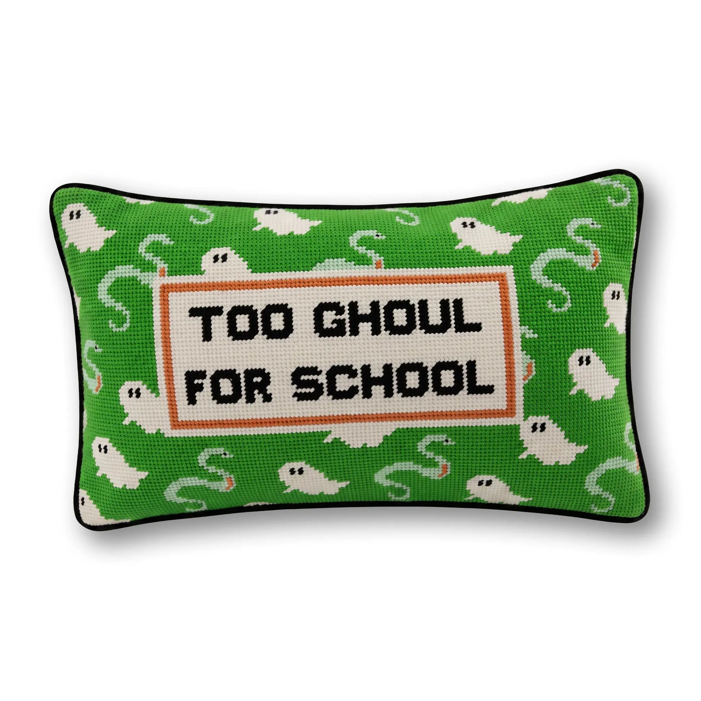 Too Ghoul Needlepoint Pillow