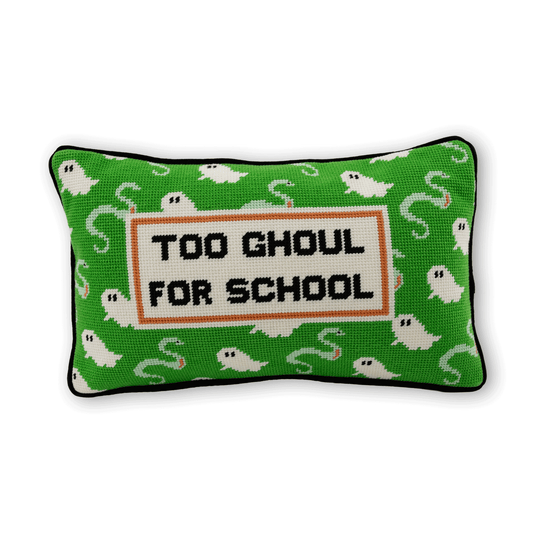 Too Ghoul Needlepoint Pillow