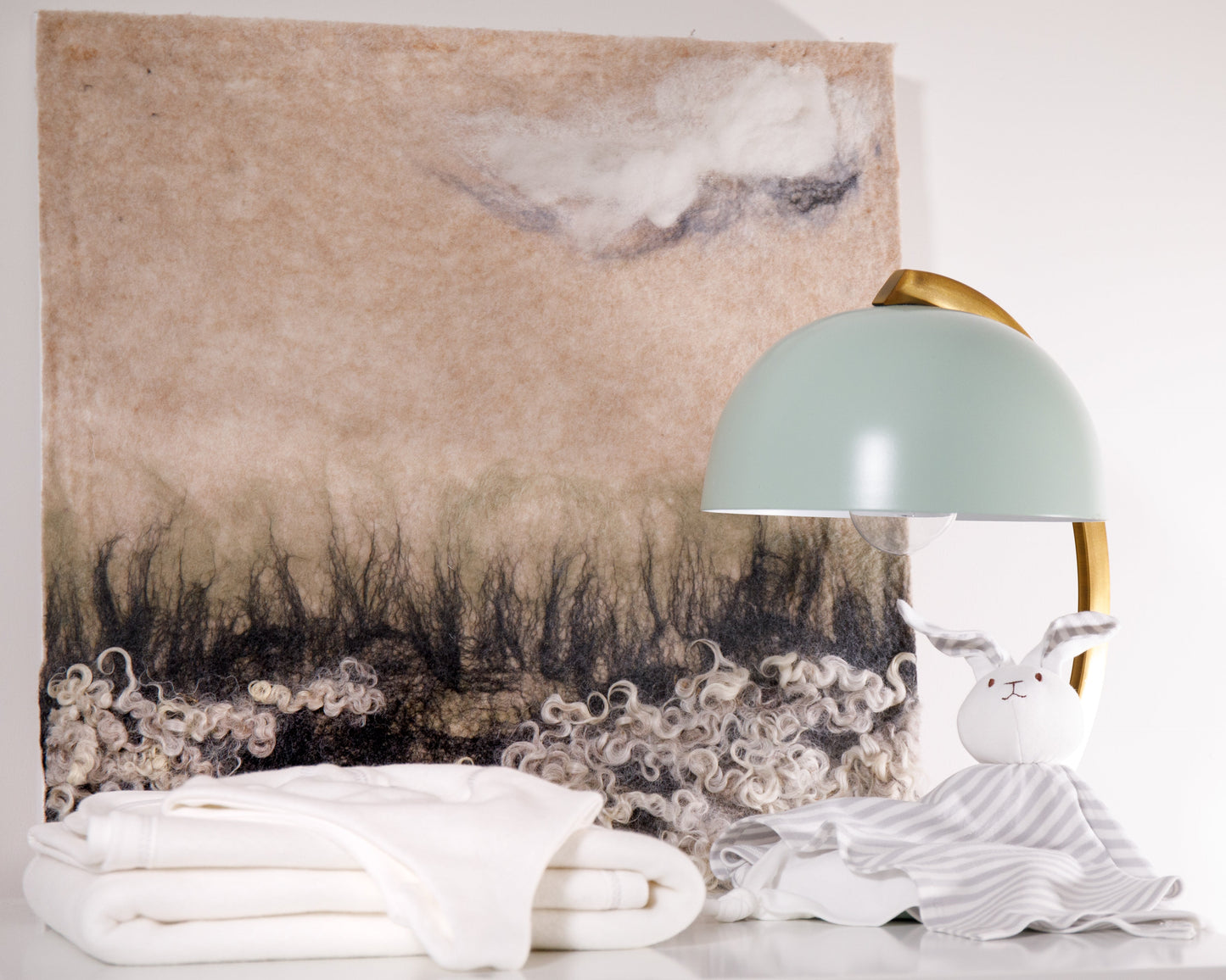 Lovey Bunny Blanket Friend - Grey Ombre Stripe