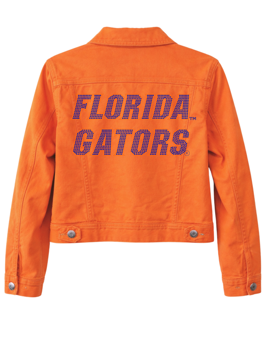 University of Florida Gators Script Orange Denim Jacket