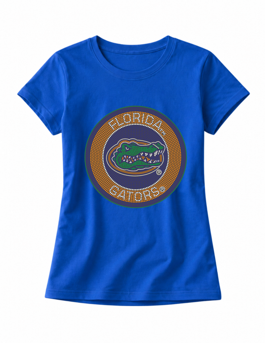 University of Florida Circle Gator Decal Royal Blue Crewneck Short Sleeve T-Shirt