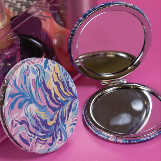 Simply Southern® Magnifying Compact Mirror: Watercolor