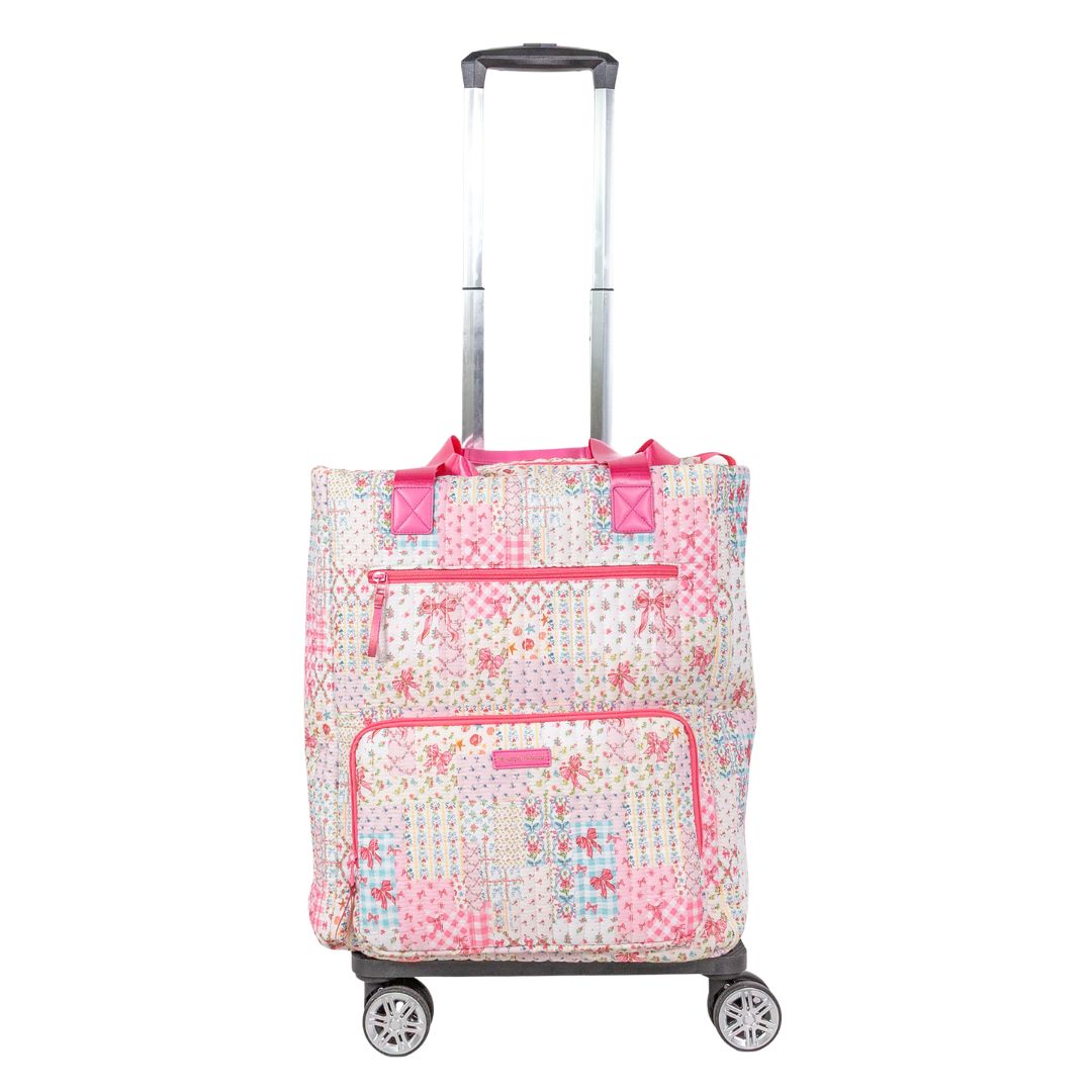 Swirl Quilted Convertible Rolling Tote - F26 - Simply Southern