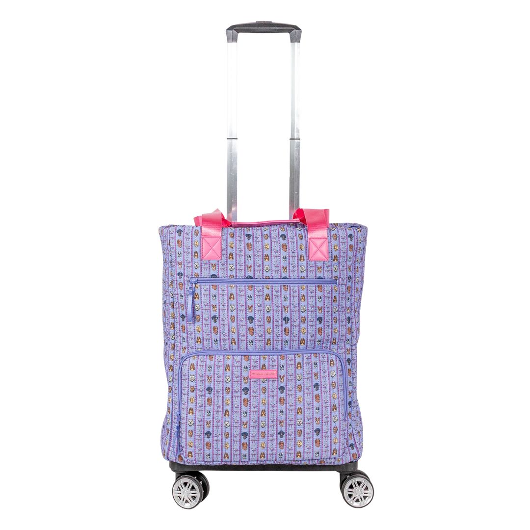 Swirl Quilted Convertible Rolling Tote - F26 - Simply Southern